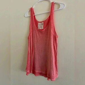 We the Free Orange Distressed Tank